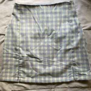 Blue & White Plaid Cara Skirt